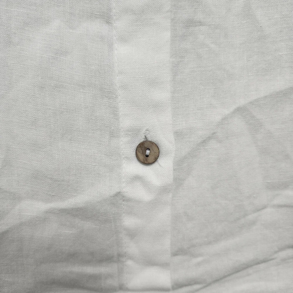 Soft surroundings women's button-up tunic top size 2XL white 100% linen … - Picture 7 of 8